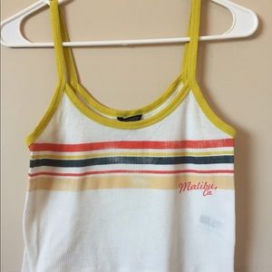 Malibu stripe crop top